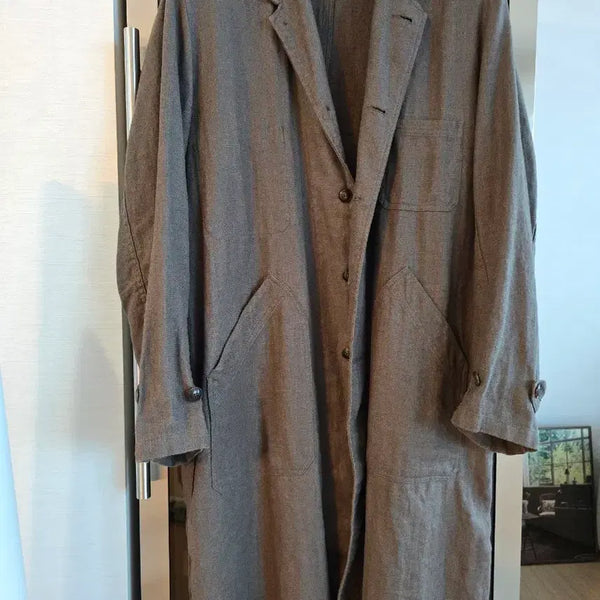 [BUNJANG] Wardrobe 41 Linen Long Coat - Size L / 워드로브41 린넨 롱코트 L사이즈입니다
