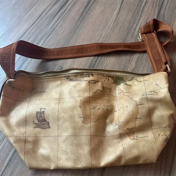 [BUNJANG] Prima Classe World Map Shoulder Bag / 프리마클라쎄 세계지도 숄더백