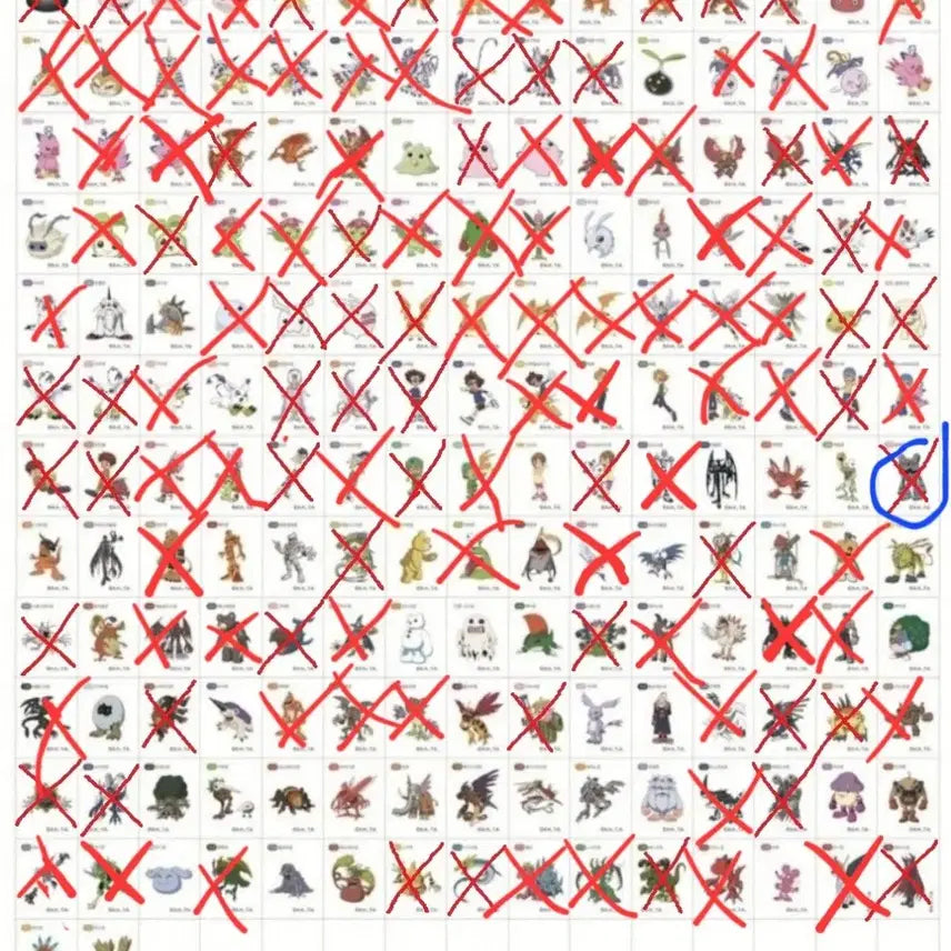 [BUNJANG] Digimon Bread Sticker Collection (58 Variants) - Bundle Set Available / 디지몬빵 띠부씰 58종/일괄시 2.5