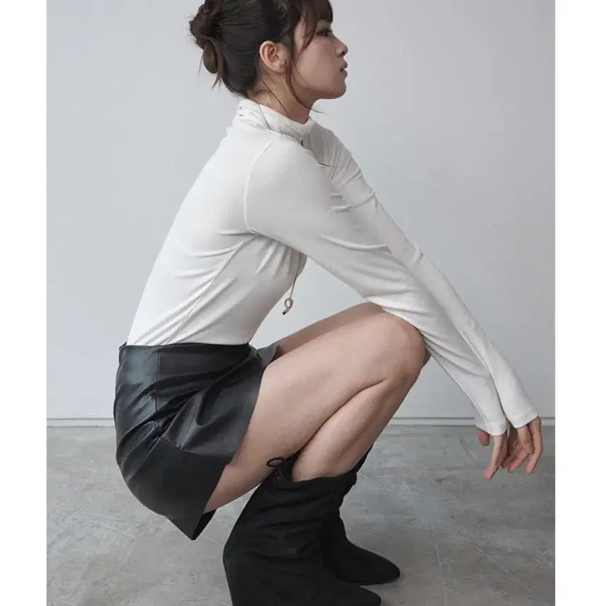 [BUNJANG] Salt & Chocolate Posy Wedge Mid Boots / 솔트앤초콜릿 포쉬 웨지 미들부츠