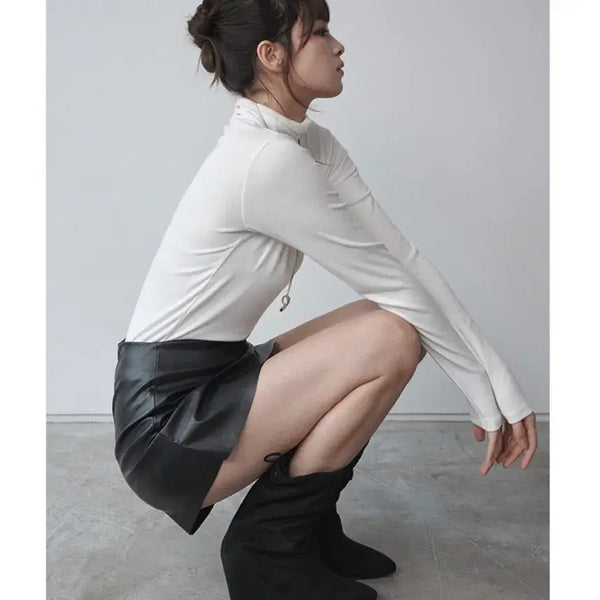 [BUNJANG] Salt & Chocolate Posy Wedge Mid Boots / 솔트앤초콜릿 포쉬 웨지 미들부츠