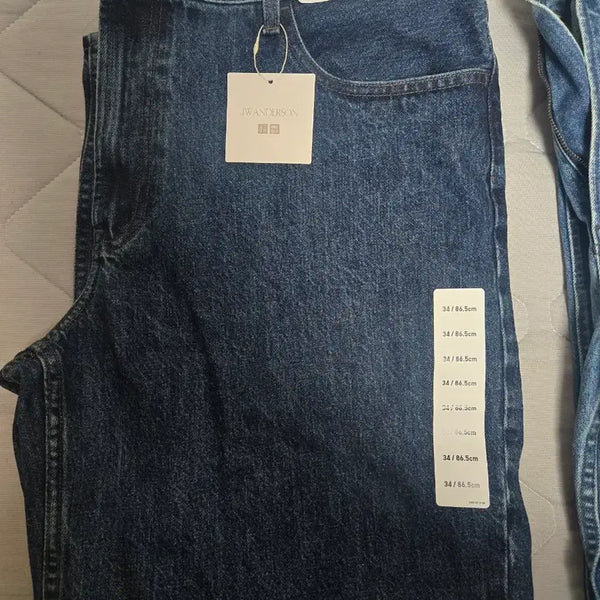 [BUNJANG] Uniqlo JW Anderson Baggy Jeans Dark Blue Size 34 / (새상품) 유니클로 JW 배기진 진청 [34]