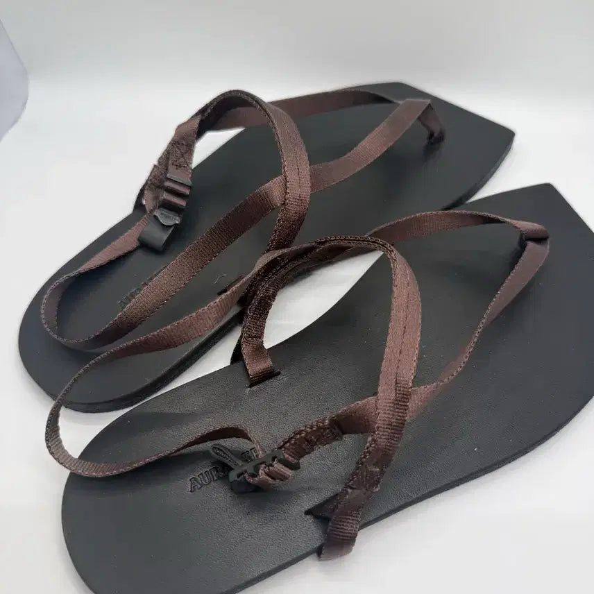 [BUNJANG] Auralee x Foot The Coacher Black Leather & Nylon Slingback Sandals / (새 제품) 오라리(Auralee) x 풋 더 코쳐 - 샌들