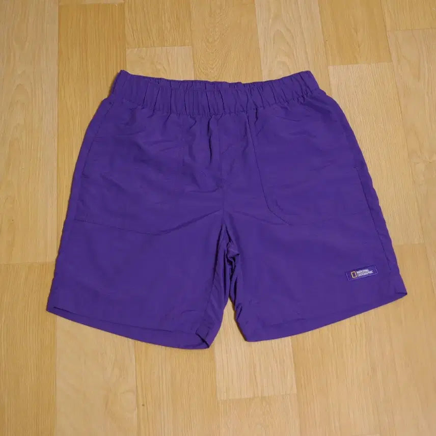[BUNJANG] National Geographic Unisex Purple Waistband Drawstring Board Shorts (27-29) / 내셔널지오그래픽 공용 반바지 27-29