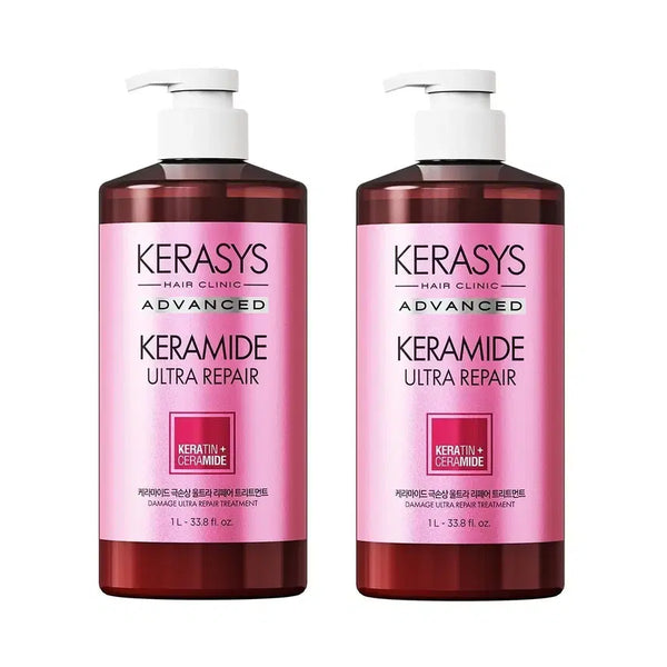 [BUNJANG] Kerasys Keramide Treatment for Severely Damaged Hair 1L (2 Pack) / 케라시스 케라마이드 극손상 트리트먼트 1L x 2개