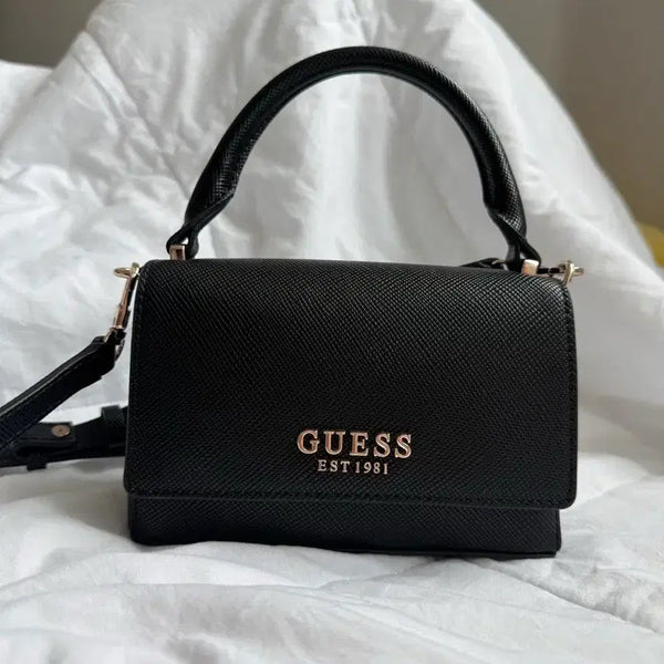 [BUNJANG] Guess Mini Top Handle Flap Bag / 게스 미니 탑 핸들 플랩백