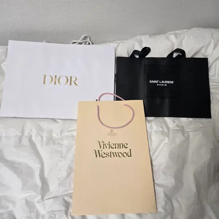 [BUNJANG] Yves Saint Laurent Dior Shopping Bag Set / 입생로랑 디올 쇼핑백