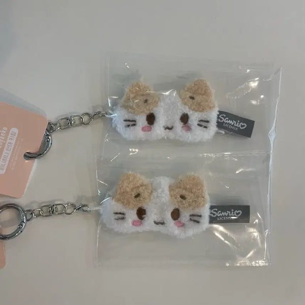 [BUNJANG] Sanrio Marshmallow Mini Eye Mask Keychain Doll / 새상품) 마슈마로 미니 안대 키링 인형안대 산리오 정품