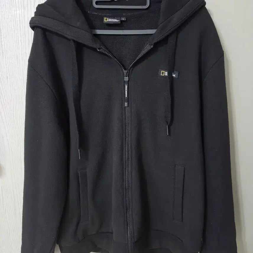 [BUNJANG] National Geographic Black Hoodie Zip-Up L / 내셔널지오그래픽 검정 후드집업