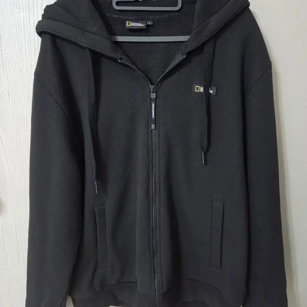[BUNJANG] National Geographic Black Hoodie Zip-Up L / 내셔널지오그래픽 검정 후드집업