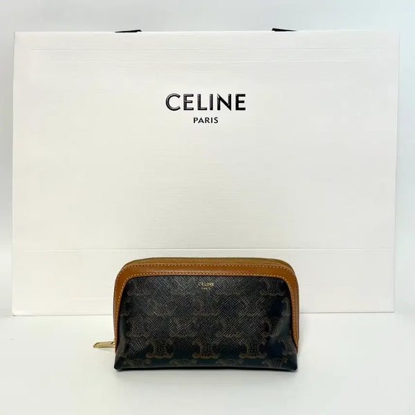 [BUNJANG] Celine Triomphe Cosmetic Pouch Clutch / 셀린느 트리옹프 코스메틱 파우치 클러치