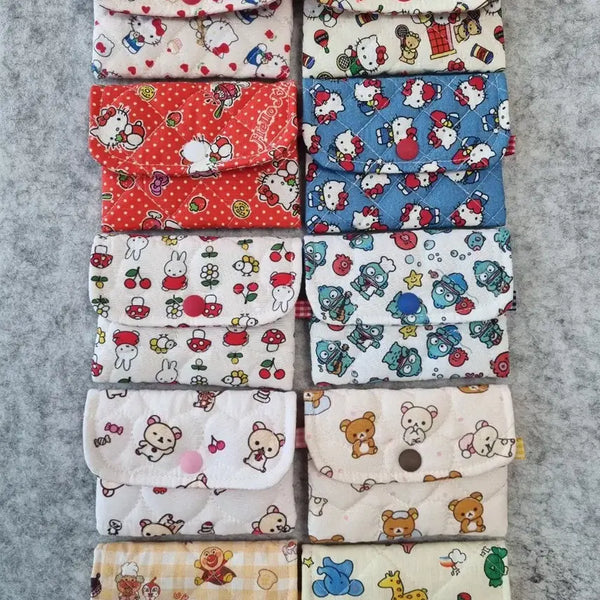 [BUNJANG] Handmade Sanrio Characters Mini Wallet / 핸드메이드 산리오 키티 한교동 미피 리락쿠마 호빵맨 똑딱이 미니지갑