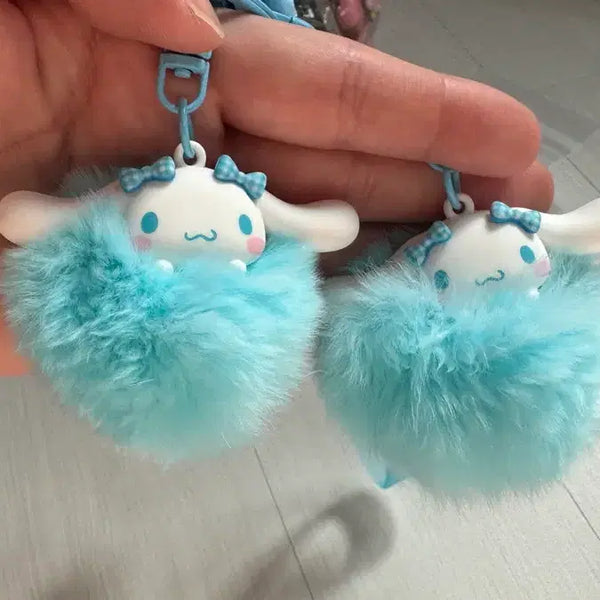 [BUNJANG] Sanrio Cinnamoroll Pom Pom Keychain (3 Types) / 산리오 시나모롤 키링 3종