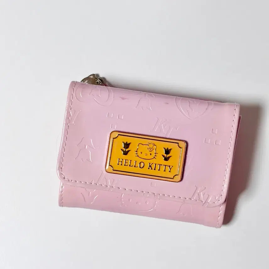 [BUNJANG] 1999 Sanrio Hello Kitty Enamel Tulip Wallet Pink Y2K / 키티 고전 에나멜 튤립 지갑 1999 핑크 갸루 y2k