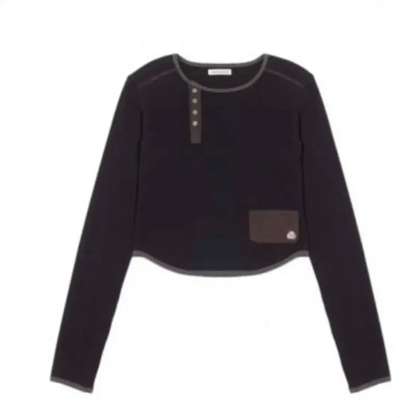[BUNJANG] Smart Urban Useful (KOISEIO) Unbalanced Long Sleeve Black / 스마트어반유즈풀(코이세이오) 언발란스드 롱슬리브 블랙
