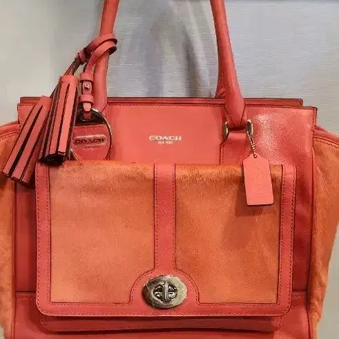 [BUNJANG] Coach Legacy Medium Candice Hair Calf Pocket Tote Bag 24261 / 코치