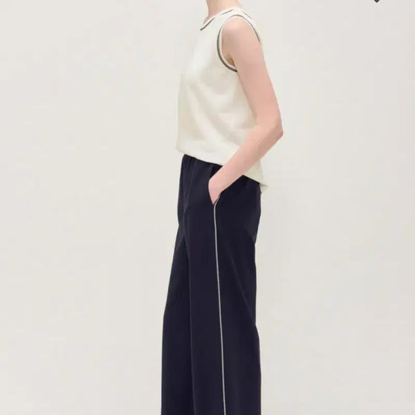 [BUNJANG] Time Wool Blend Texture Block Banding Pants / 타임 time 울블렌드 텍스처 블록 밴딩 팬츠