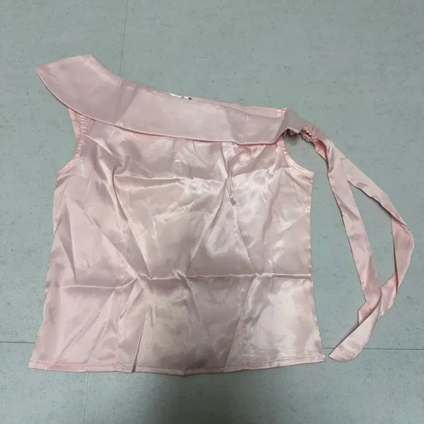 [BUNJANG] Pink Satin Blouse / 핑크새틴 블라우스
