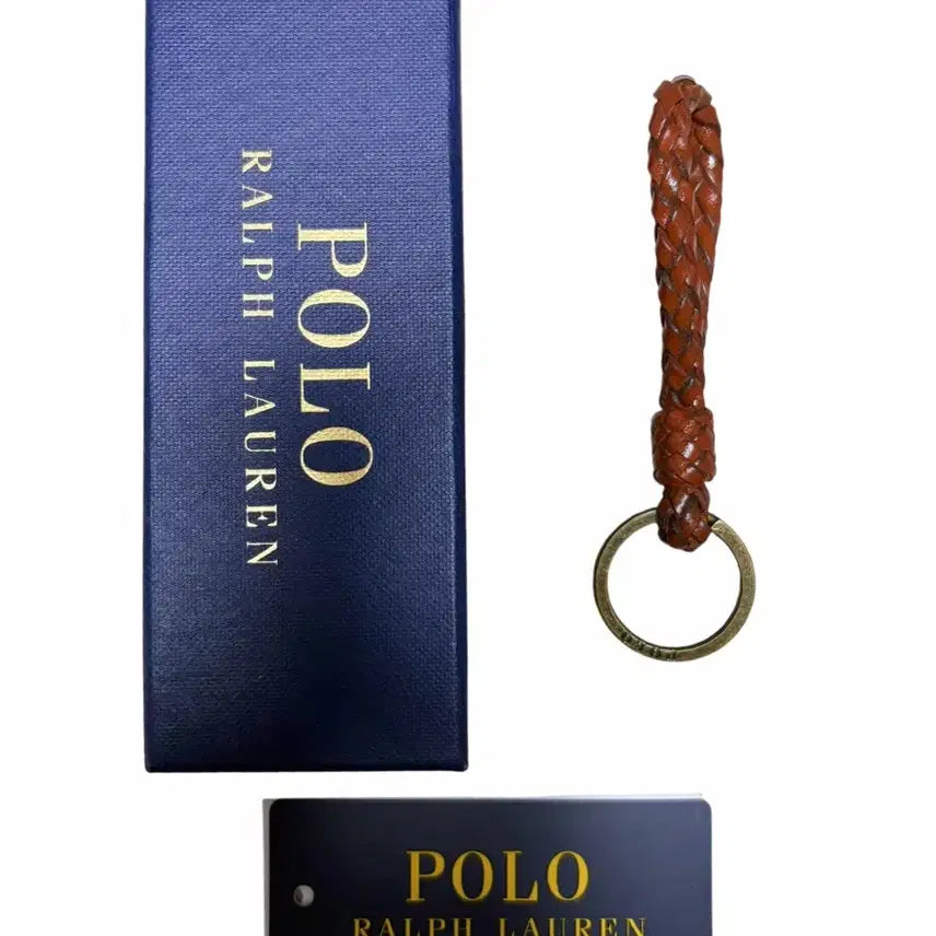 [BUNJANG] Polo Ralph Lauren Braided Leather Keyring / 폴로 랄프로렌 가죽 키링