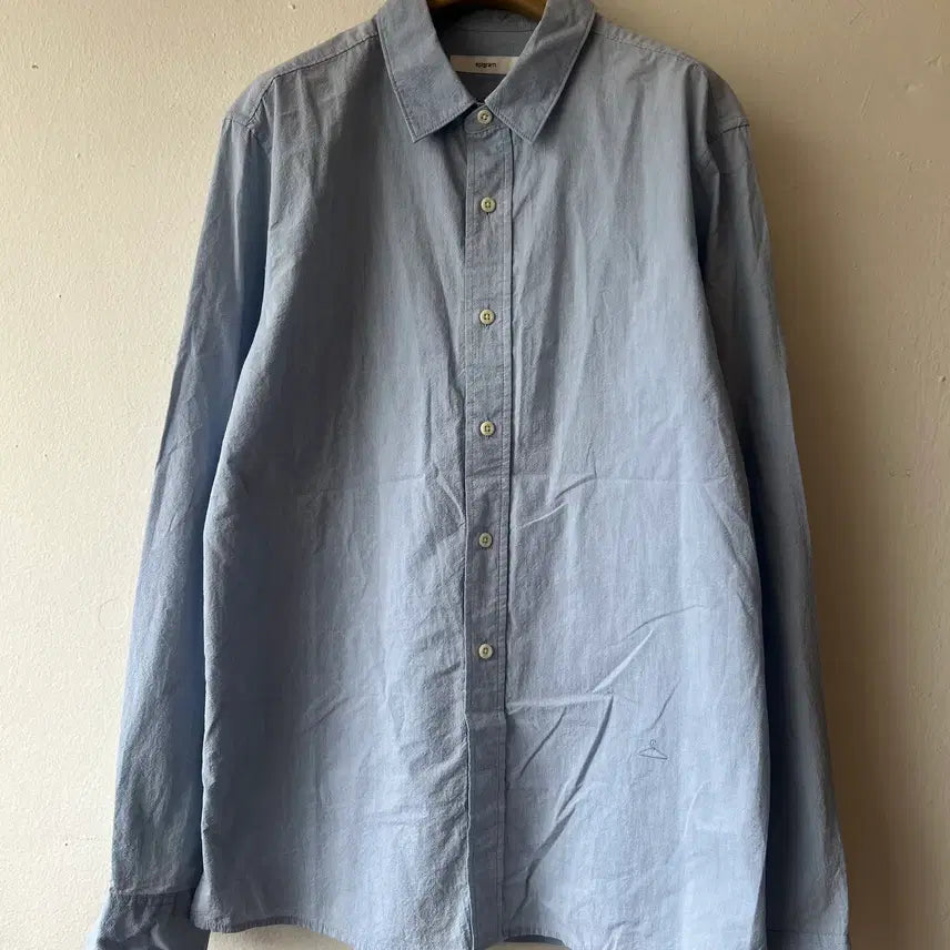 [BUNJANG] Epigram Men's Sky Blue Cotton Long Sleeve Shirt M / 에피그램 남성 스카이블루 코튼긴팔셔츠 M