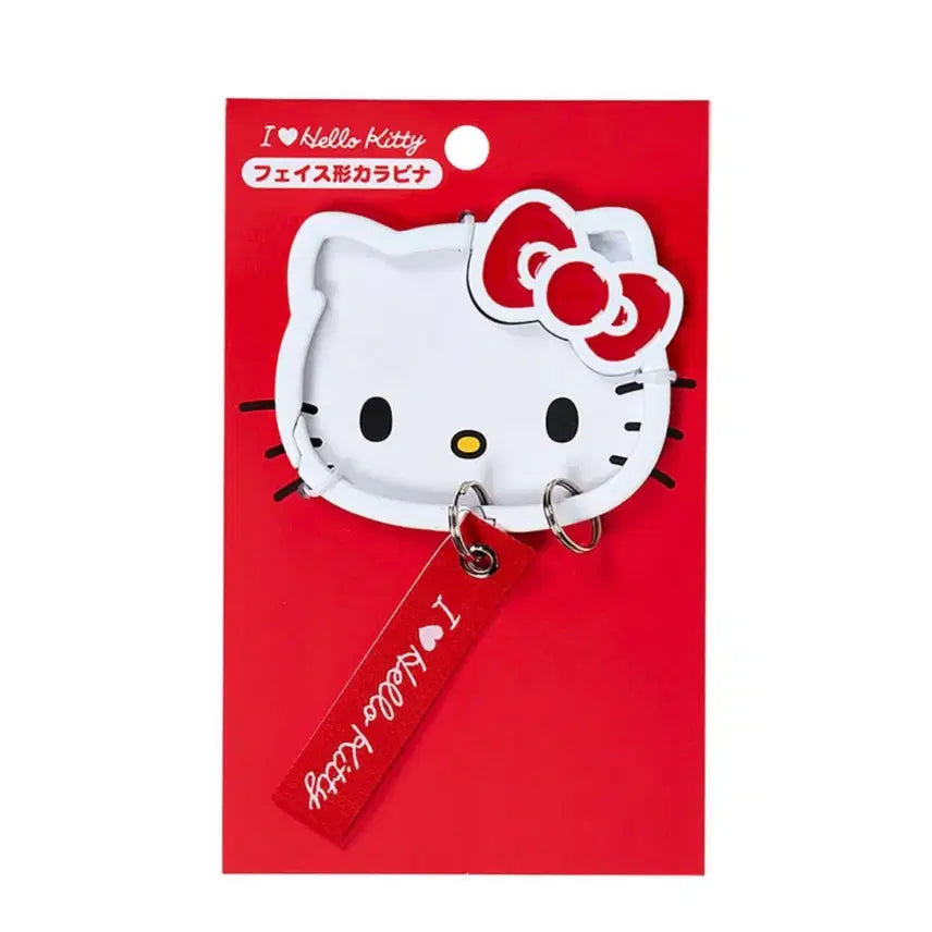 [BUNJANG] Sanrio Hello Kitty Face Carabiner Keychain Holder / 산리오 아이러브헬로키티 페이스 카라비너 키홀더 키링 새상품