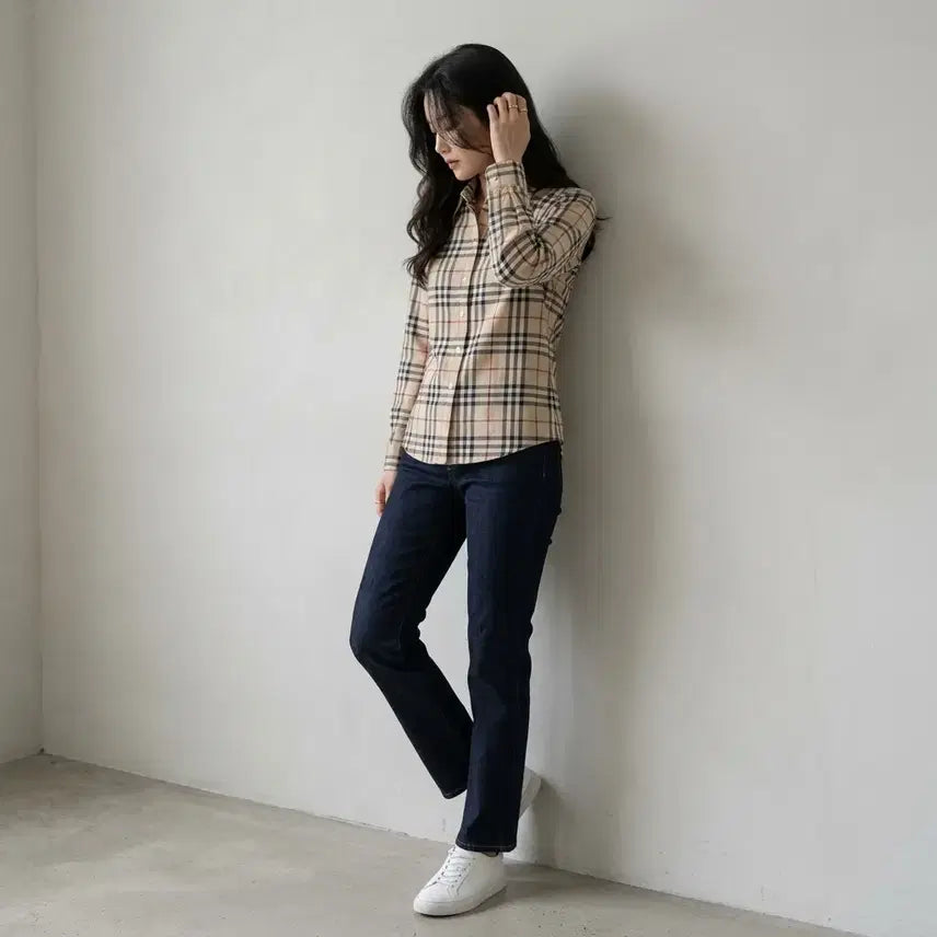 [BUNJANG] Burberry London Classic Nova Check Long Sleeve Shirt / 버버리 런던 클래식 노바 체크 긴팔 셔츠 ~66