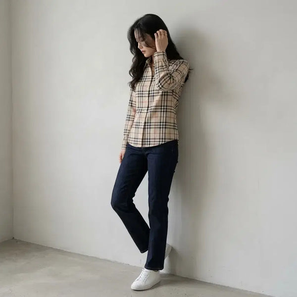 [BUNJANG] Burberry London Classic Nova Check Long Sleeve Shirt / 버버리 런던 클래식 노바 체크 긴팔 셔츠 ~66