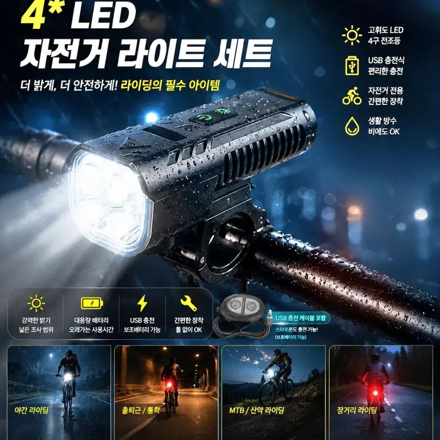 [BUNJANG] Super Bright Bicycle Headlight / 슈퍼브라이트 자전거전조등