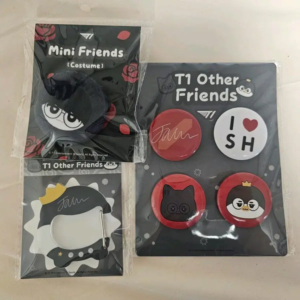 [BUNJANG] T1 Faker Carabiner Badge Bundle / T1 Faker 페이커 굿즈 뱃지 카라비너 일괄