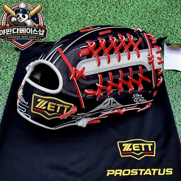 [BUNJANG] ZETT Pro Status Fujisan Edition 13-inch Outfielder's Baseball Glove / 제트 프로스테이터스 연식 최고등급 후지산에디션 13인치 블랙/화이트