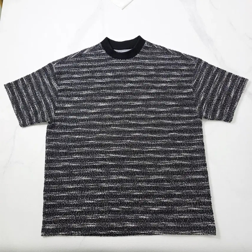 [BUNJANG] Maisonmined Boucle Texture Oversized Short Sleeve T-Shirt / 메종미네드 부클레 텍스처 오버사이즈 반팔티 105