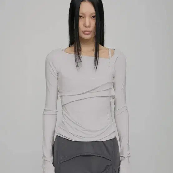 [BUNJANG] Flareup Layered Bustier Long Sleeve / Flareup layered bustier long sleeve