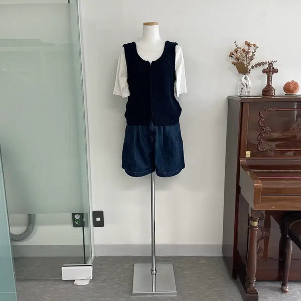 [BUNJANG] Moia Navy Knit Vest / [moia] 네이비 니트베스트