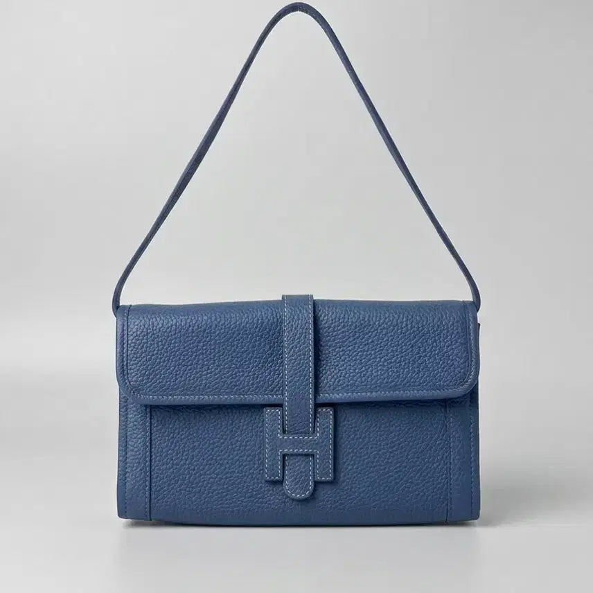 [BUNJANG] Hoyeo Leather Crossbody Bag Blue / 가죽 크로스백 블루