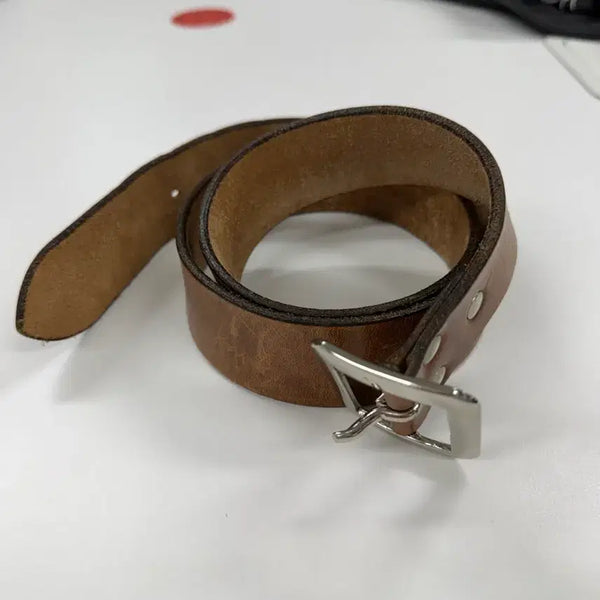 [BUNJANG] Goodenough Leather Belt Brown / 굿이너프 가죽 벨트 브라운
