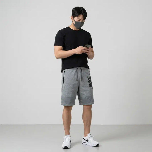 [BUNJANG] Nike Men's Big Logo Training Shorts Grey / 나이키 남성 빅로고 트레이닝 반바지 그레이 32