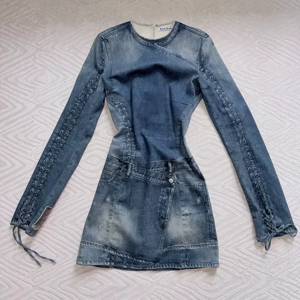 [BUNJANG] Acne Studios Denim Lace-Up Dress / 아크네 스튜디오 데님 원피스