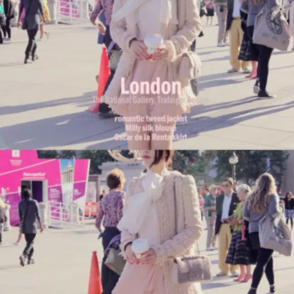 [BUNJANG] Milkcocoa Tweed Jacket (Ivory, Size S) / 밀크코코아 트위드 s