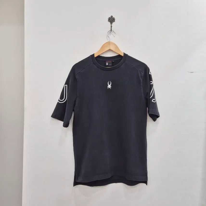 [BUNJANG] Spider Black Short Sleeve T-Shirt / 스파이더 블랙 반팔 티셔츠 프린팅