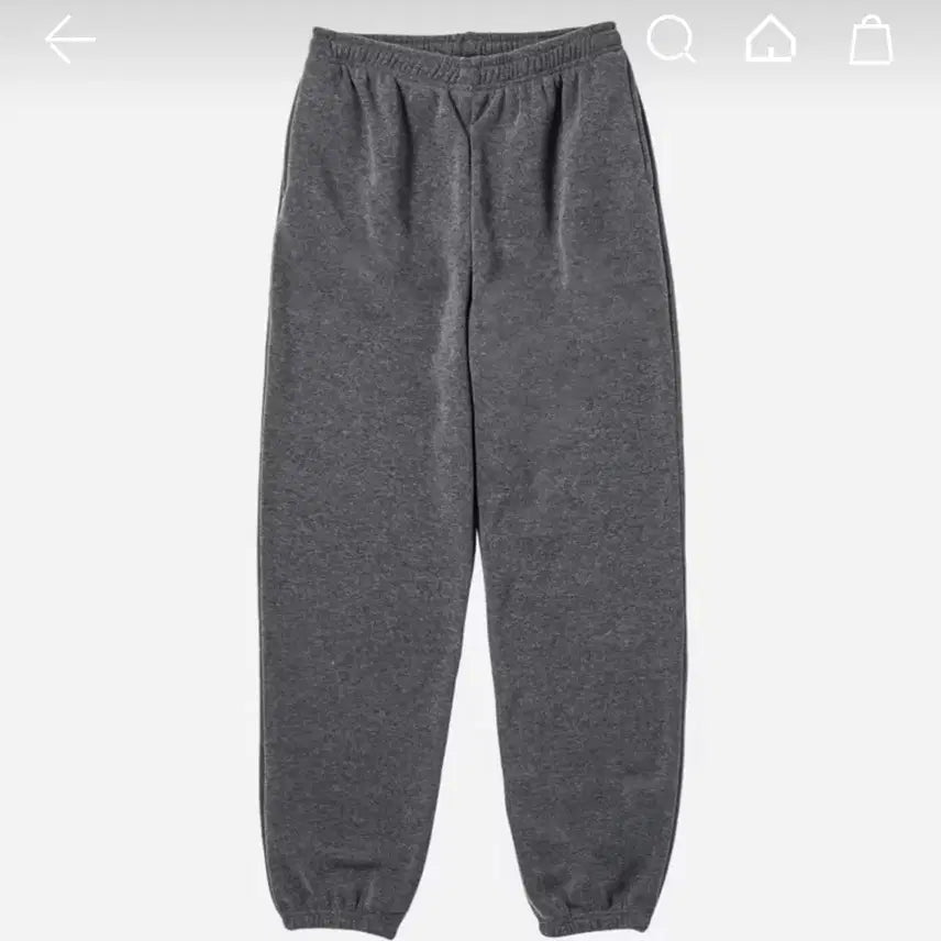 [BUNJANG] Unisex Gray & Black Fleece Jogger Pants (Set of 2) / 차콜&블랙 일괄 기모 조거 팬츠 공용 S