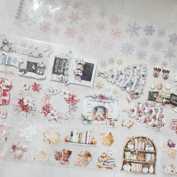 [BUNJANG] Ggongyi's Komjilak Autumn/Winter PET Washi Tape Set / 까꽁이의꼼지락 가을겨울 pet마테
