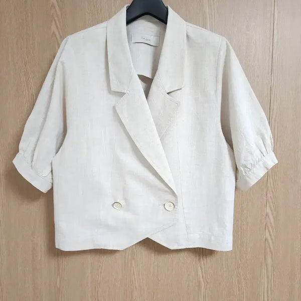 [BUNJANG] The Izzat Cropped Double Jacket / 더아이잗) 크롭 더블 자켓