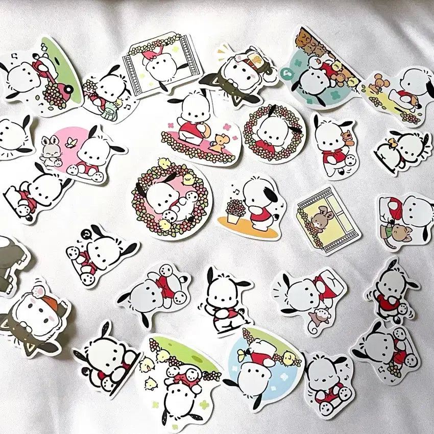 [BUNJANG] Sanrio Pochacco 30-Piece Sticker Set / 산리오 포차코 조각 스티커 30종