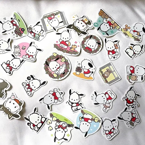 [BUNJANG] Sanrio Pochacco 30-Piece Sticker Set / 산리오 포차코 조각 스티커 30종