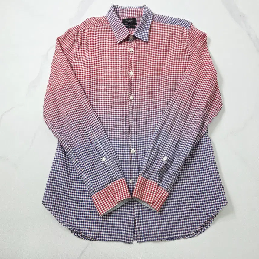 [BUNJANG] Paul Smith London Gingham Check Slim Fit Shirt / [새상품급] 폴스미스 런던 깅엄 체크 슬림핏 셔츠 100