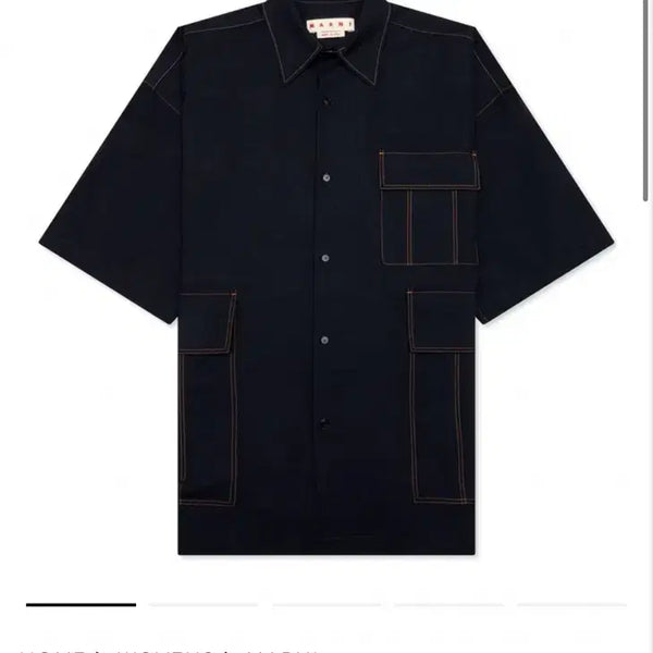[BUNJANG] Marni Navy Pocket Short Sleeve Shirt / 마르니 네이비 포켓 반팔 셔츠