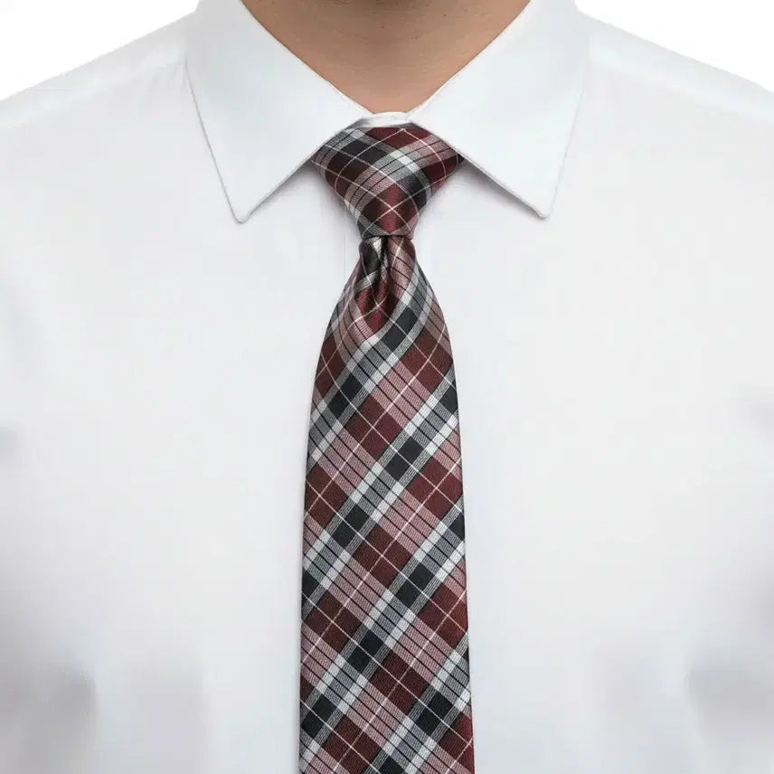 [BUNJANG] LANCETTI MILANO Check Pattern Silk Tie / 란체티 밀라노 체크패턴 실크넥타이