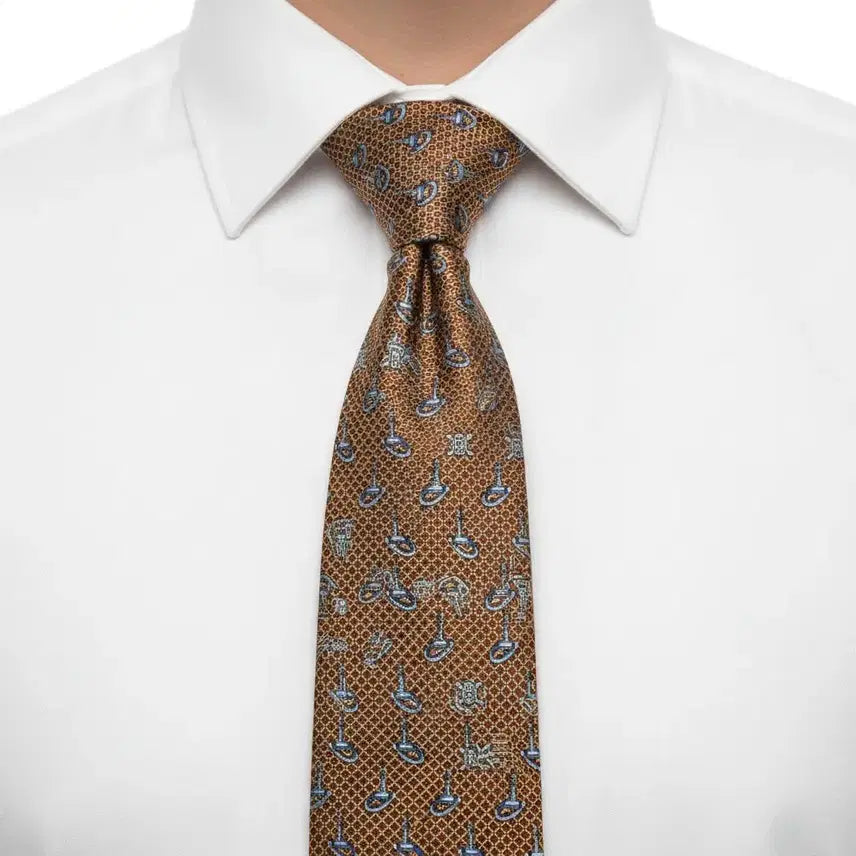 [BUNJANG] Celine Pattern Silk Necktie / 셀린느 패턴 실크 넥타이