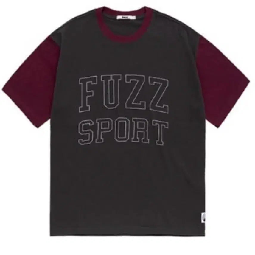 [BUNJANG] FUZZ Sport T-Shirt Black/Burgundy XL / FUZZ 퍼즈 SPORT 반팔 티셔츠 블랙/버건 xl