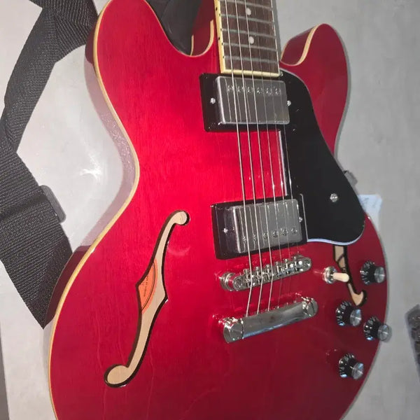 [BUNJANG] Epiphone ES339 Cherry Semi-Hollowbody Signed Electric Guitar / 오늘만 65 에피폰 es339 체리 세미할로우바디 사인기타